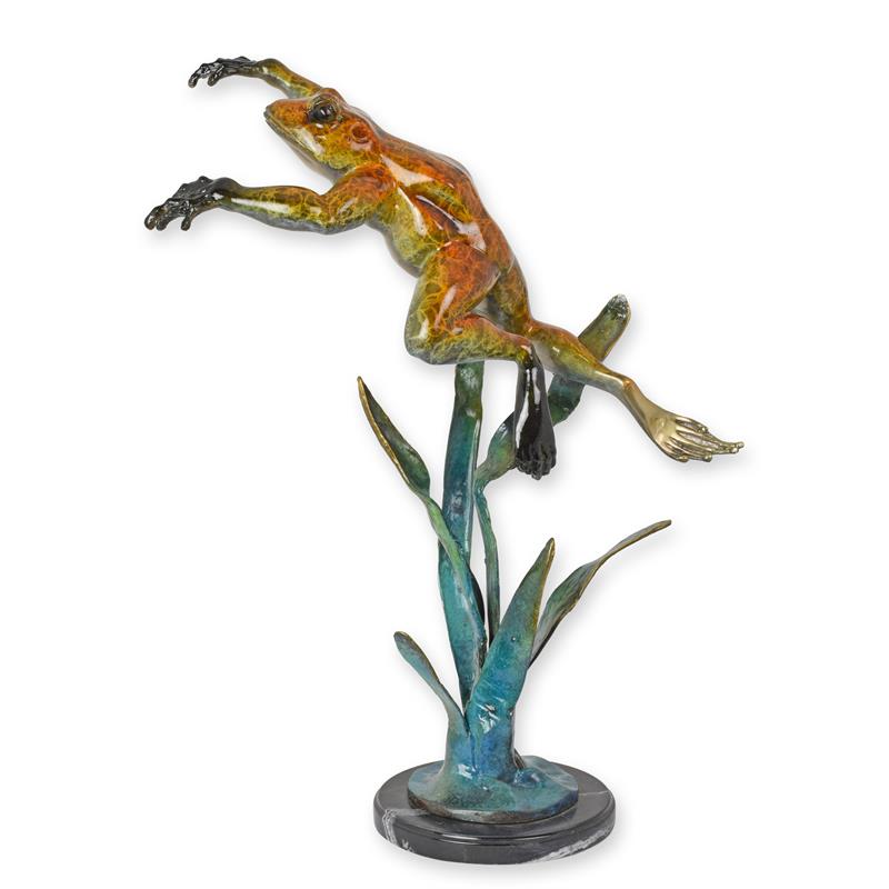 Detailreiche Bronze Frosch Skulptur Einzigartiges Kunstwerk für Ihr Zuhause 2