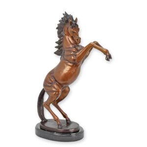 Majestätische Bronze Pferdestatue Bronzeskulptur eines sich aufbäumenden Pferdes