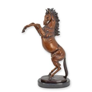 Detaillierte Bronzepferd Skulptur Aufbäumendes Pferd in Perfektion