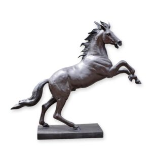 Elegante Bronze Pferdeskulptur Aufsteigendes Pferd Statue Meisterwerk