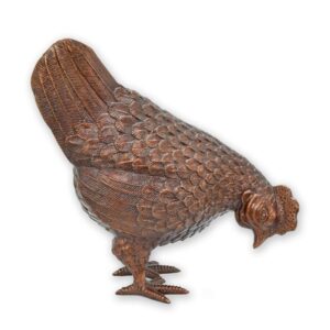 Kunstvoll gestaltete Bronze Huhn Skulptur Elegante Dekoration für Ihr Zuhause