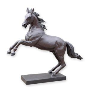 Aufsehenerregende Bronze Pferdeskulptur Aufbäumendes Pferd in Perfektion