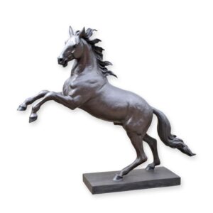 Dynamische Bronze Pferdeskulptur auf Sockel  Kunstvoller Blickfang