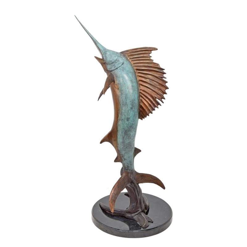 Exquisite Bronze Schwertfisch Skulptur Detaillierte Sailfish Figur 2