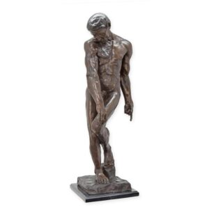 Exquisite Bronzefigur Adam Realistische Bronzeskulptur eines nackten Mannes