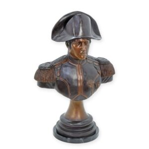 Exquisite Napoleon Bonaparte Bronzebüste Detaillierte Kunst für Sammler