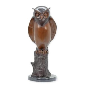 Exquisite Bronze Eule Skulptur Stilvolle Eulenskulptur aus Bronze