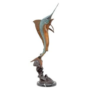 Exquisite Bronze Marlin Statue Detaillierte Schwertfisch Skulptur für Sammler