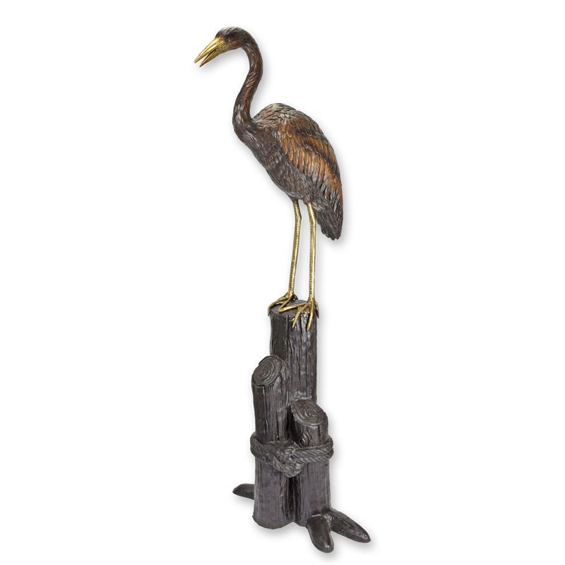 Exquisite BronzeReiherBrunnen Detaillierte Vogelstatue für Ihren Garten 2