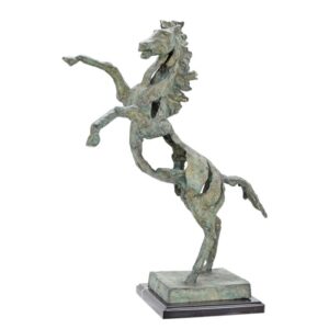 Moderne Bronze Pferdeskulptur Aufsteigendes Design für Eleganz