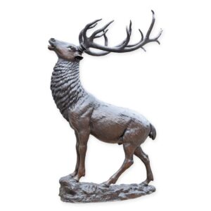 Exquisite Bronze Hirschskulptur Detaillierte Hirschstatue mit Geweih