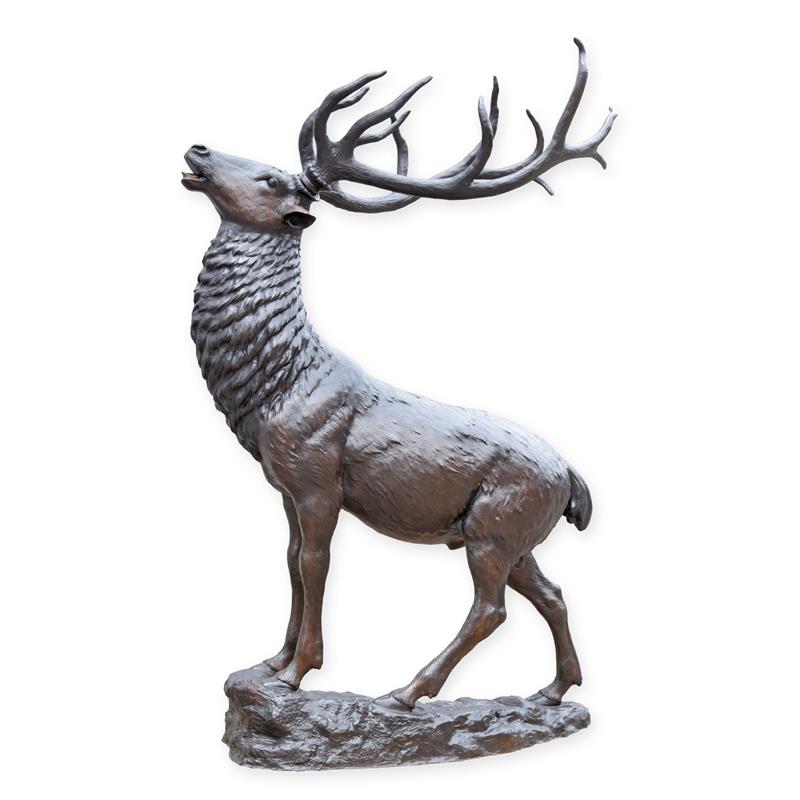 Exquisite Bronze Hirschskulptur Detaillierte Hirschstatue mit Geweih 2