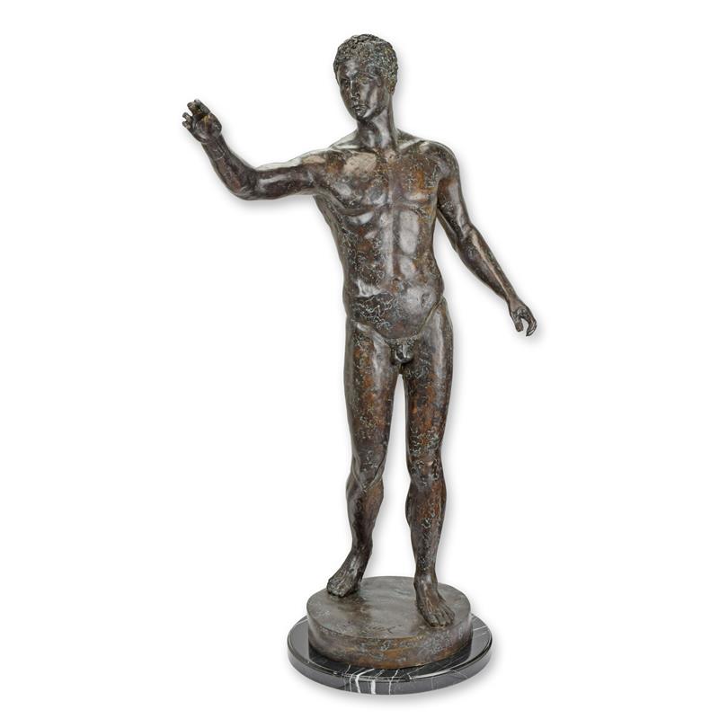 Elegante Bronze David Statue Klassische Bronzeskulptur eines nackten Mannes 2