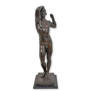 Detaillierte Bronzefigur Adam Elegante Skulptur des männlichen Körpers
