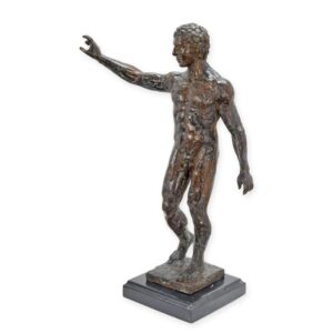 Realistische Bronzestatue David Meisterhafte Skulptur eines stehenden Mannes
