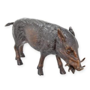 Exquisite Bronze Wildschweinskulptur Detaillierte Bronzestatue für Ihr Zuhause