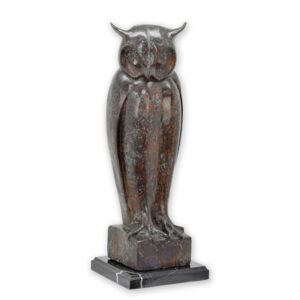 Hochwertige Bronze Eulenskulptur Abstrakte Eulenskulptur aus Metall