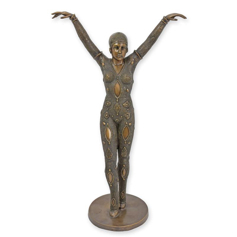 Dekorative Bronzeskulptur Dourga Erhabene Bronzestatue mit erhobenen Armen 2