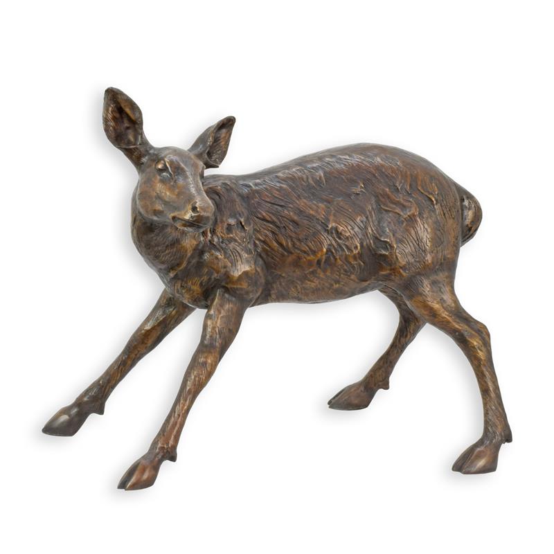 Detaillierte Bronze Rehskulptur Elegante Kunst für Ihr Zuhause 2