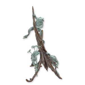 Exquisite Bronze Froschskulptur als Gartenbrunnen mit Fröschen
