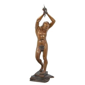 Exquisite Modernistische Bronzeskulptur Dynamische Männliche Aktfigur