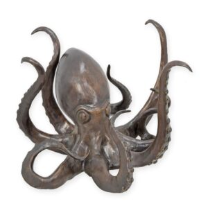 Exquisite Bronze Oktopus Skulptur  Detailliertes Kunstwerk für Sammler