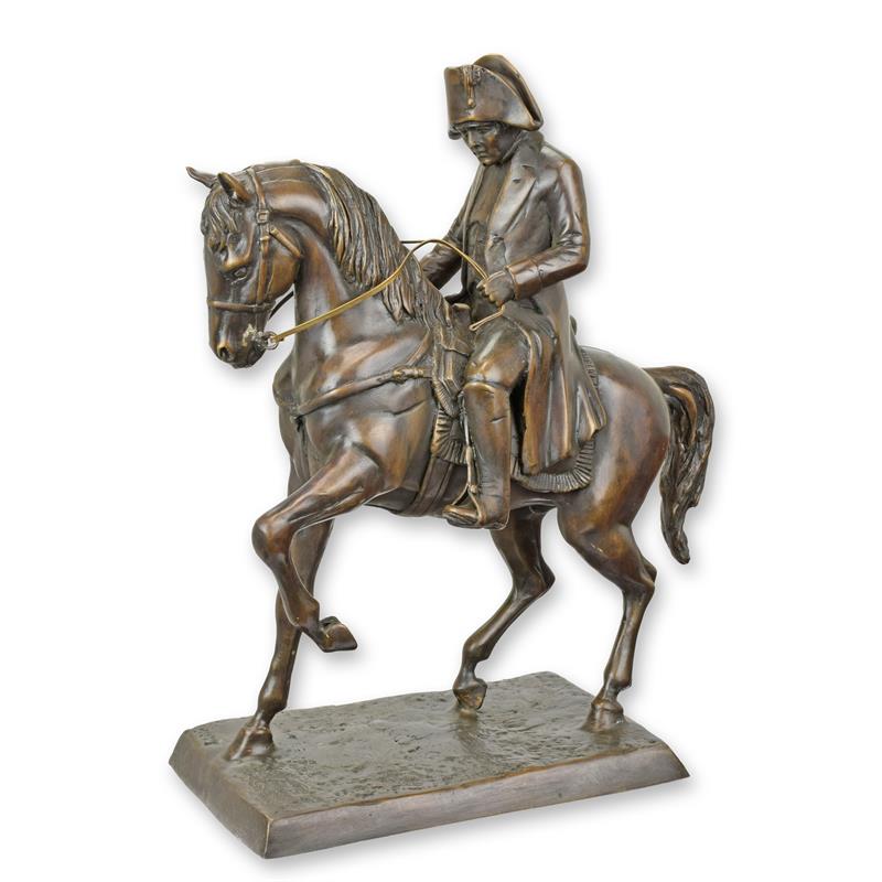 Exquisite Napoleon Reiterstatue Detaillierte Bronze Skulptur auf Pferd 2
