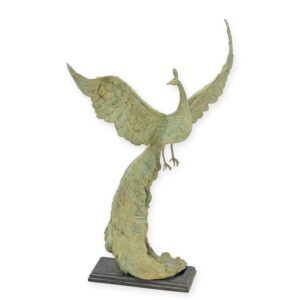 Elegante Bronze Pfau Skulptur  Exquisite Kunst für Ihr Zuhause