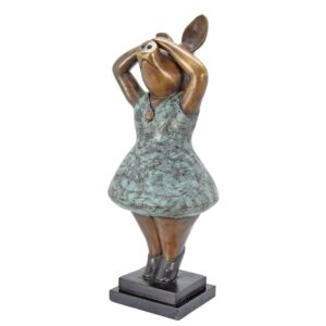 BallettBronze Humorvolle Schweinfigur als Bronze Ballerina