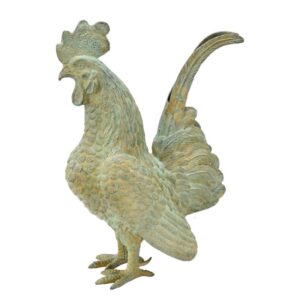 Exquisite Bronze Hahnskulptur Detaillierte Metallkunst für Ihr Zuhause