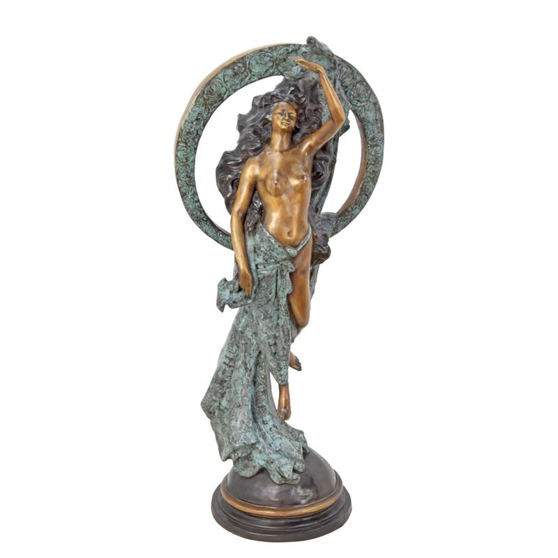Kunstvolle Bronze Frauenfigur Elegante Skulptur einer Weiblichen Form 2