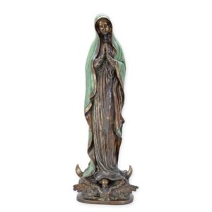 Bronzestatue der betenden Maria  Guadalupe Skulptur