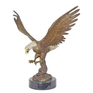 Exquisite Bronzeadler Skulptur Detaillierte Statue eines majestätischen Adlers