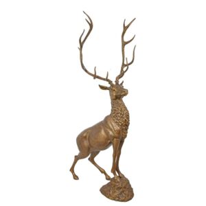Majestätische Bronzehirsch Skulptur Elegante Kunst für Ihr Zuhause