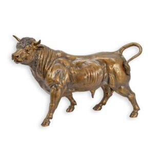 Hochwertige Bronze Stier Skulptur  Detaillierte Kraftvolle Bronzestatue