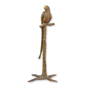 Handgefertigte Bronze Papagei Skulptur  Detaillierte Kunst für Ihr Zuhause