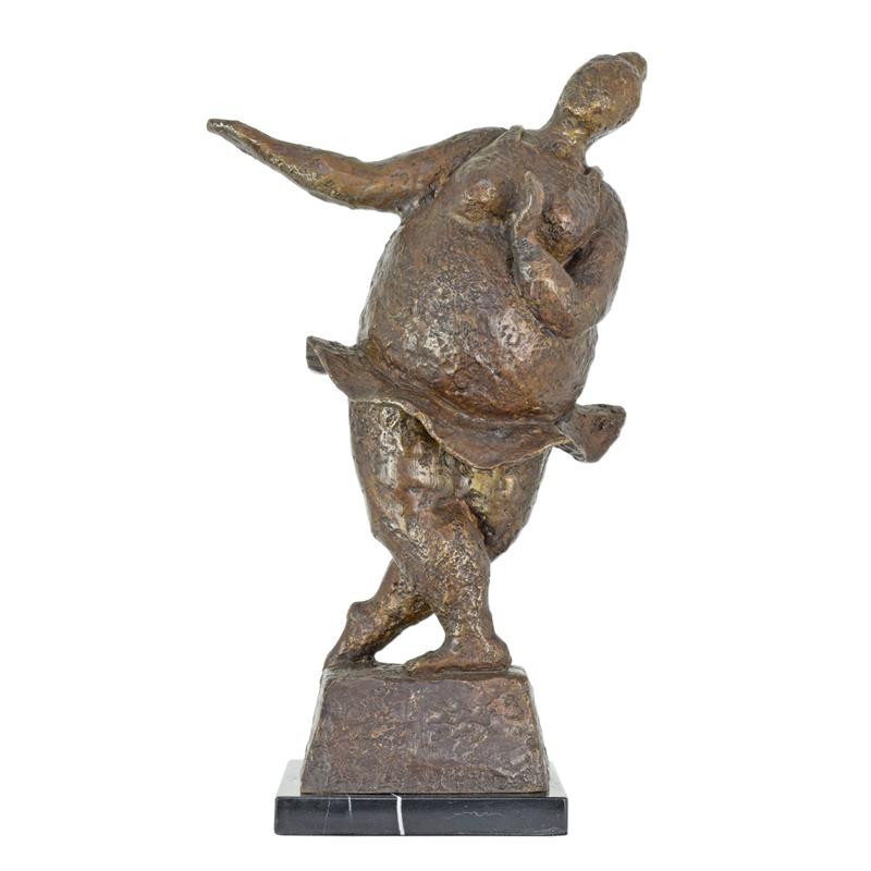 Exquisite Modernistische Bronze Tänzerin Dynamische Skulptur einer tanzenden Frau 2