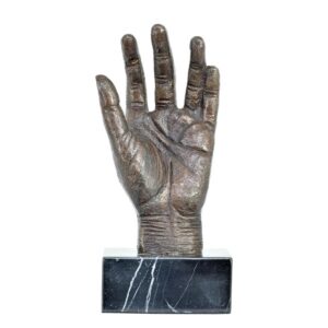 Exquisite BronzehandSkulptur  Kunstvolle Gestalt einer ausgestreckten Hand
