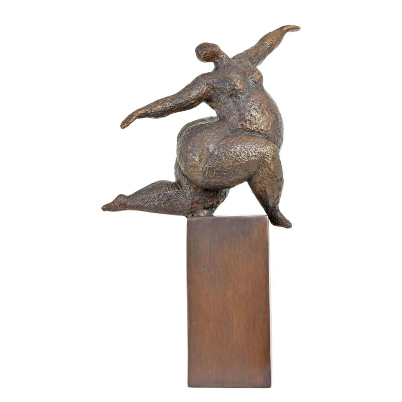 Elegante Bronze Tänzerin Skulptur Dynamische Bronzestatue einer tanzenden Frau 2