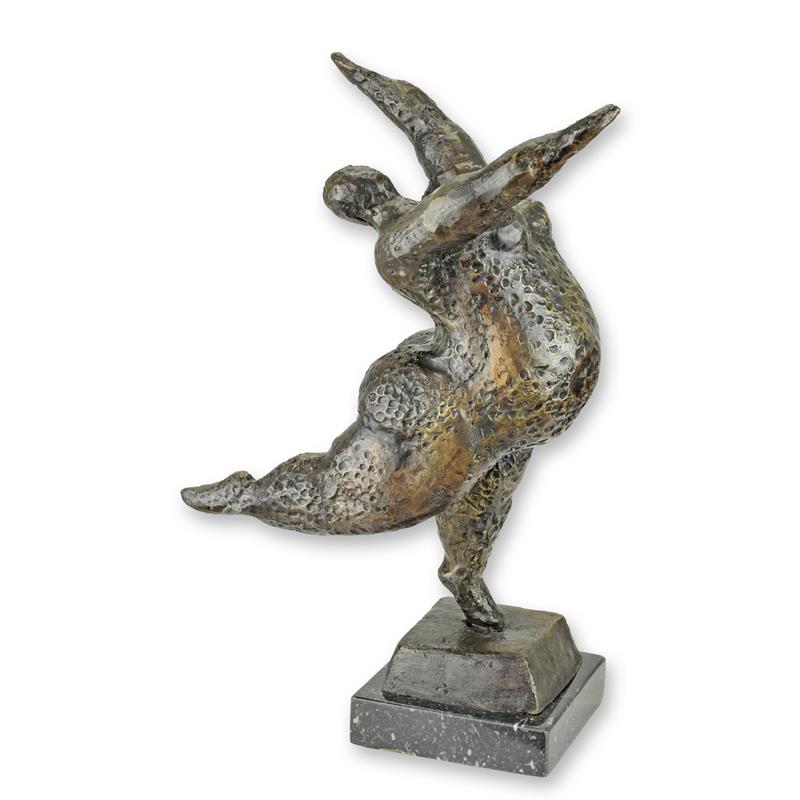 Elegante Abstrakte Weibliche Bronze Tänzerin Skulptur Moderne Kunst 2