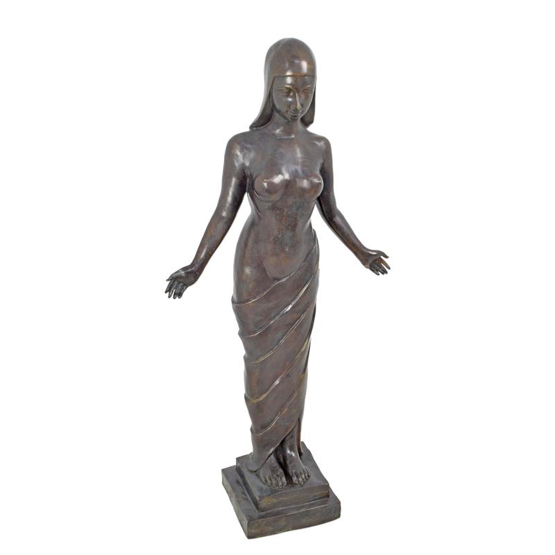 Stilvolle Ägyptische Tänzerin Bronzeskulptur Elegante Bronzestatue entdecken 2