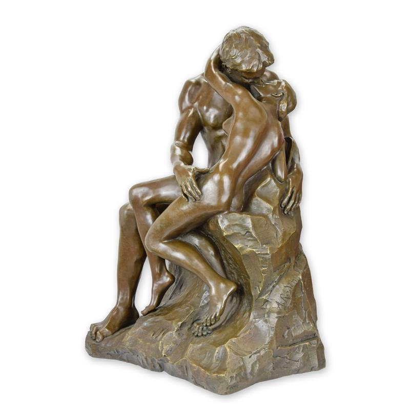 Bronze Liebesskulptur Elegante Skulptur der Umarmung aus Bronze 2