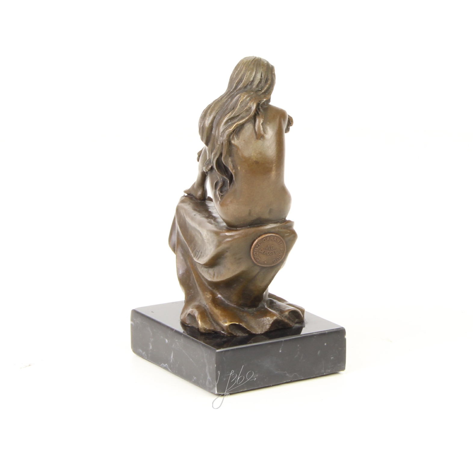 Elegante Bronze Frauenfigur Sitzende Skulptur einer Frau entdecken 13