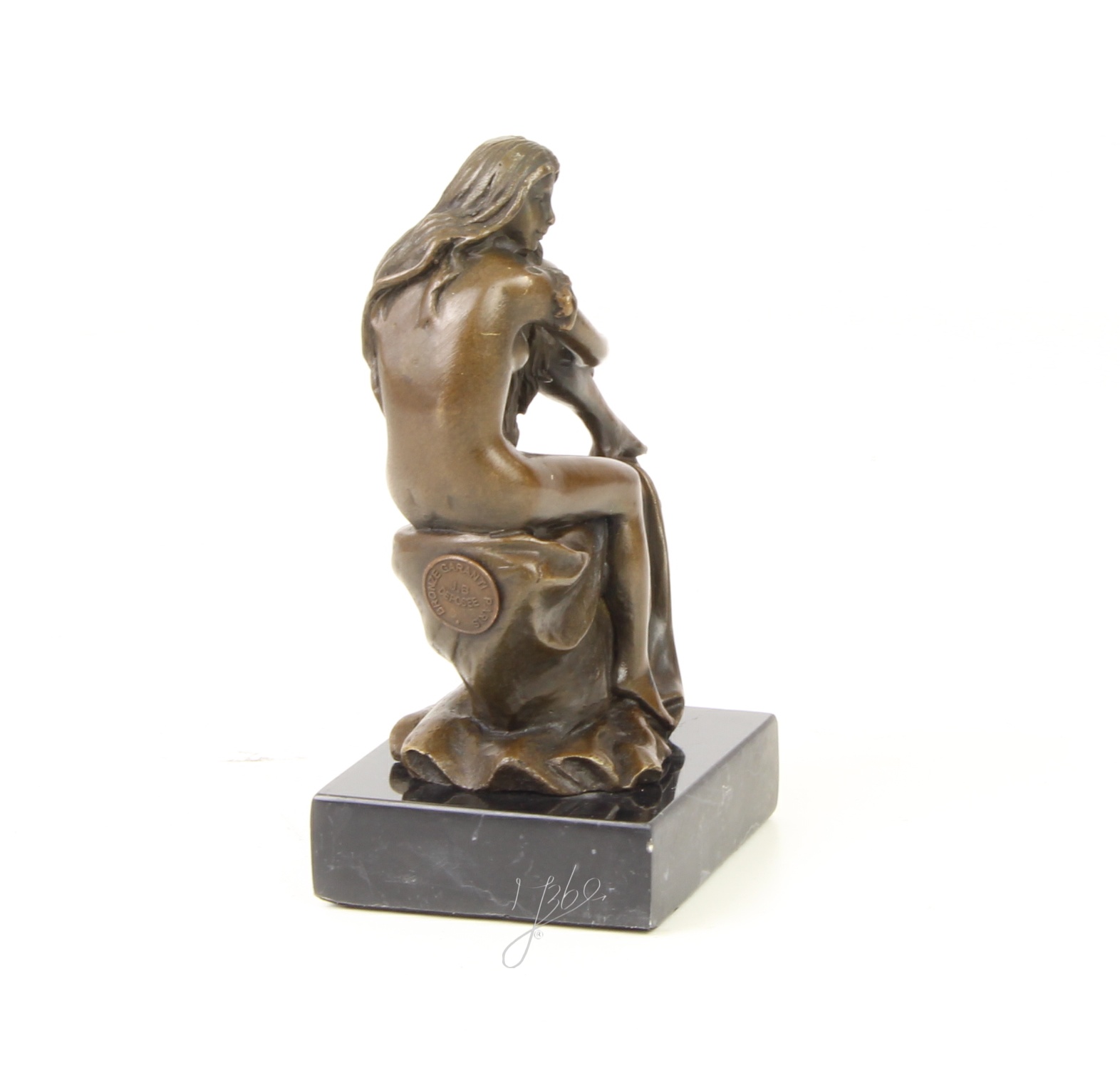Elegante Bronze Frauenfigur Sitzende Skulptur einer Frau entdecken 14