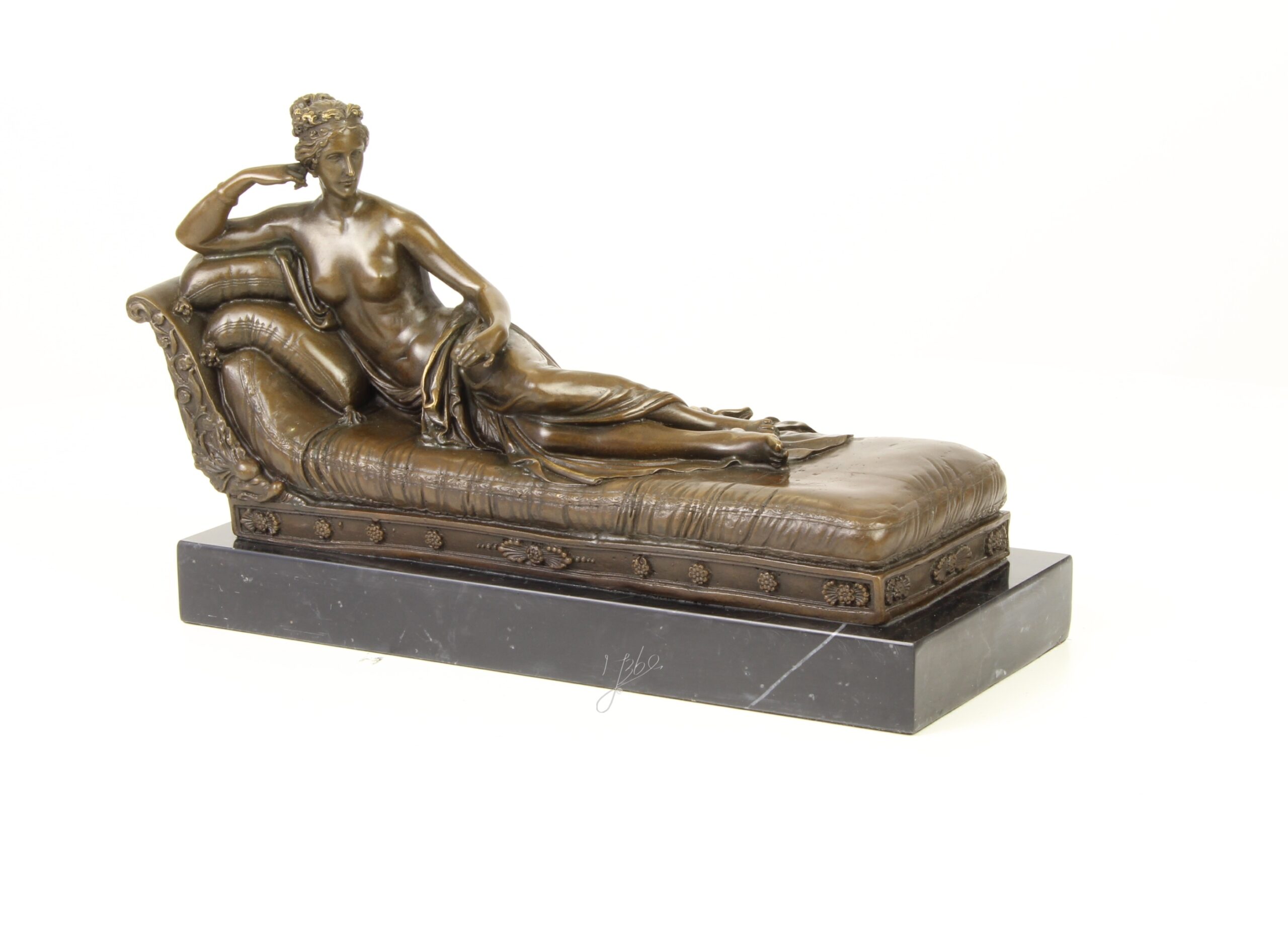 Exquisite Bronzefigur Pauline Bonaparte Detaillierte Skulptur Venus Triumphierend 3