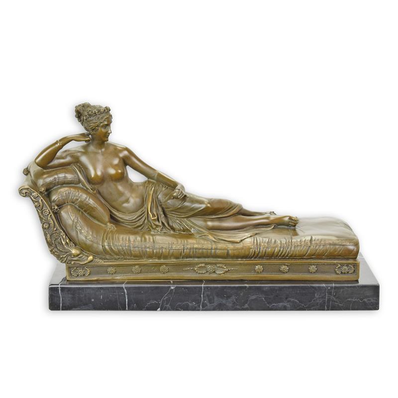 Exquisite Bronzefigur Pauline Bonaparte Detaillierte Skulptur Venus Triumphierend 2