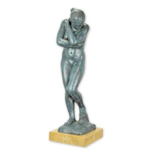 Realistische Bronzefigur Eve elegante Bronzeskulptur einer Frau
