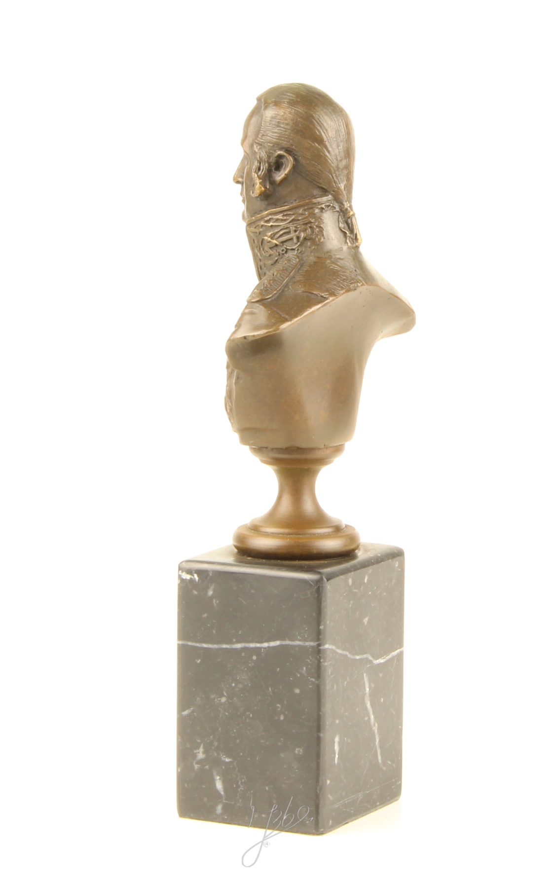 Exquisite Bronze Admiral Uschakow Büste auf Sockel Einzigartiges Kunstwerk 8