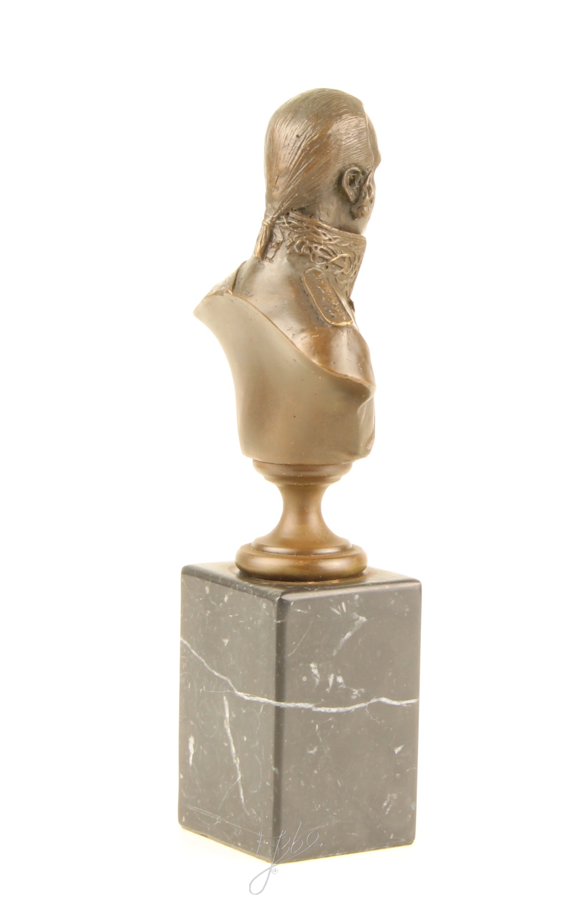 Exquisite Bronze Admiral Uschakow Büste auf Sockel Einzigartiges Kunstwerk 13