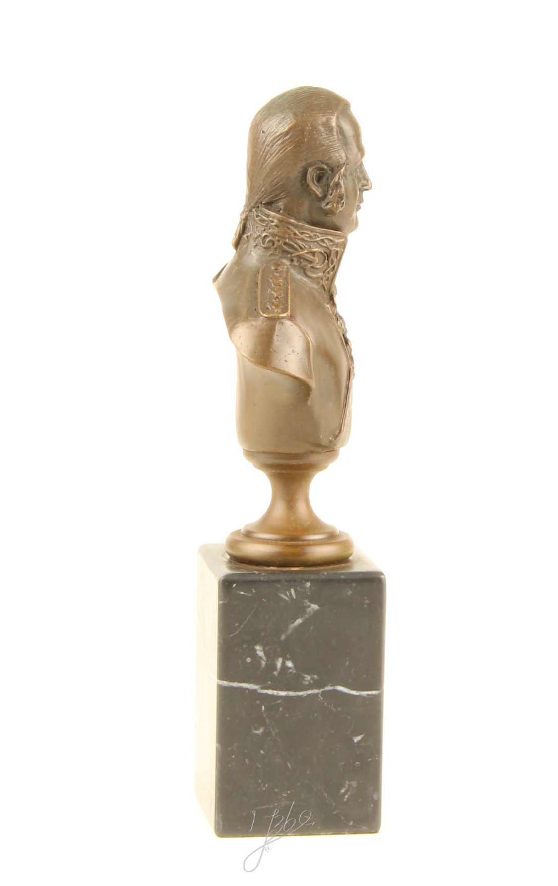 Exquisite Bronze Admiral Uschakow Büste auf Sockel Einzigartiges Kunstwerk 14